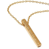 *Soko 24K Gold Plated Meta Ridged Bar Necklace