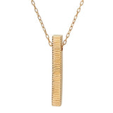 *Soko 24K Gold Plated Meta Ridged Bar Necklace