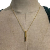 *Soko 24K Gold Plated Meta Ridged Bar Necklace