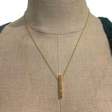 *Soko 24K Gold Plated Meta Ridged Bar Necklace