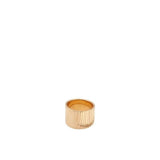 *Soko 24K Gold Plated Meta Ridged Band Ring, Size 9