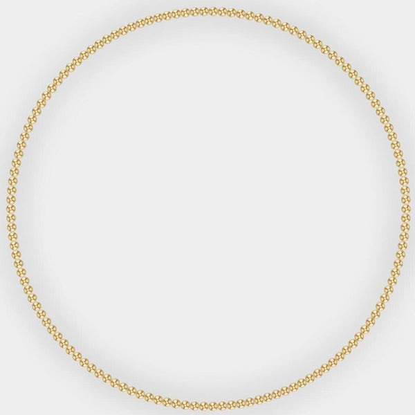Kylar Mack 3mm 14K Gold-Filled Ball Bead Stretchy 15" Necklace