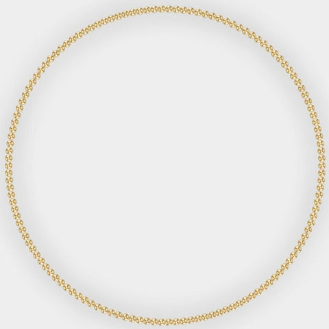 Kylar Mack 3mm 14K Gold-Filled Ball Bead Stretchy 15" Necklace