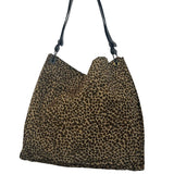 *Bottega Veneta VINTAGE Vinyl Leopard Print Leather Strap Shoulder Bag with Magnetic Closure