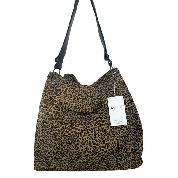 *Bottega Veneta VINTAGE Vinyl Leopard Print Leather Strap Shoulder Bag with Magnetic Closure