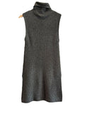 *Alice + Olivia Fay Wool & Cashmere Rib Knit Sleeveless Turtleneck Tunic Sweater Vest, Size XS