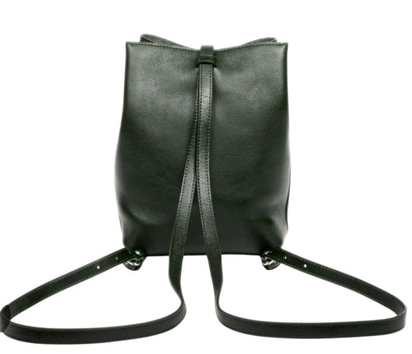 ^Lotuff R795 The Mini Sling Backpack Leather Convertible Shoulder Bucket Bag