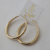 Katie Waltman Teardrop Gold Plate Large Hoop Earrings