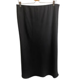 *Jenni Kayne Crepe Satin Bias Cut Elastic Waist Slip Midi Skirt, Size XL