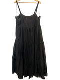 *La Ligne Melisa Cotton & Silk Voile Scoop Cami Empire Tiered Maxi Dress, Size XL