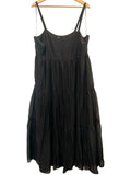 *La Ligne Melisa Cotton & Silk Voile Scoop Cami Empire Tiered Maxi Dress, Size XL