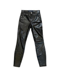 *NWT Veronica Beard Debbie Vegan Faux Leather High-Rise Straight Leg Pants Jeans, Size 25(0)