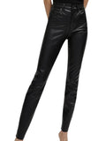 *NWT Veronica Beard Debbie Vegan Faux Leather High-Rise Straight Leg Pants Jeans, Size 25(0)