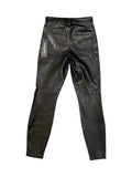 *NWT Veronica Beard Debbie Vegan Faux Leather High-Rise Straight Leg Pants Jeans, Size 25(0)