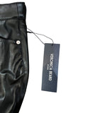 *NWT Veronica Beard Debbie Vegan Faux Leather High-Rise Straight Leg Pants Jeans, Size 25(0)