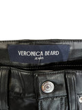 *NWT Veronica Beard Debbie Vegan Faux Leather High-Rise Straight Leg Pants Jeans, Size 25(0)