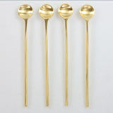 Be Home Matte Gold Thin Spoons, Set of 4