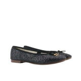 *Celine Les Ballerines Glitter Leather Charm Bow Trim Round Toe Ballet Flats w/Box, Size 40