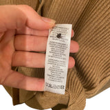 *FRAME Cotton Blend Slim Ribbed Knit Collared Button-Up Cardigan Sweater, Size M