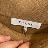 *FRAME Cotton Blend Slim Ribbed Knit Pull-On Kick Flare Sweater Pants, Size L