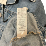 *Current/Elliot The Collin LOVE Letters Denim Cropped Trucker Jacket, Size 3 (US L)