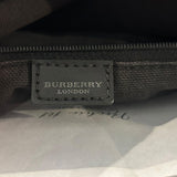 *AS IS Burberry VINTAGE Nova Check Coated Canvas Leather Trim Zip Top Shoulder Bag