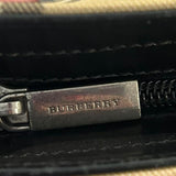 *AS IS Burberry VINTAGE Nova Check Coated Canvas Leather Trim Zip Top Shoulder Bag