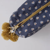 Graymarket Design Aja Cloud Navy Block Print Toiletry Bag