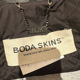 *Boda Skins Napoleon Leather & Suede Patch Sleeve Silver Studs Sgt. Pepper Jacket, Size UK12 (US8)