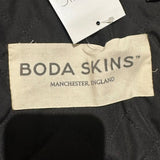 *Boda Skins Kay Michaels Leather Quilted Asymmetric Zipper Moto Biker Jacket, Size UK10 (US6)