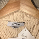 *NWT RE/DONE 50's Cotton Knit Popeye Classic Crew Neck Sweater, Size XS