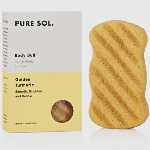 Pure Sol. Body Buff Golden Turmeric Body Konjac Sponge