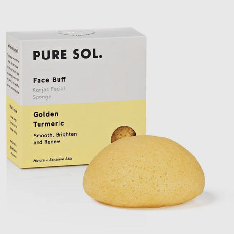 Pure Sol. Face Buff Turmeric Facial Konjac Sponge