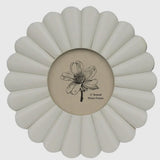HomArt Scalloped Round 3" White Picture Frame