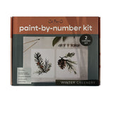 Cate Paper Co. Winter Greenery Acylic Paint by Numbers Kit