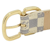 *Louis Vuitton M9782 Damier Azur 25mm Gold Buckle Belt, Size 85/34