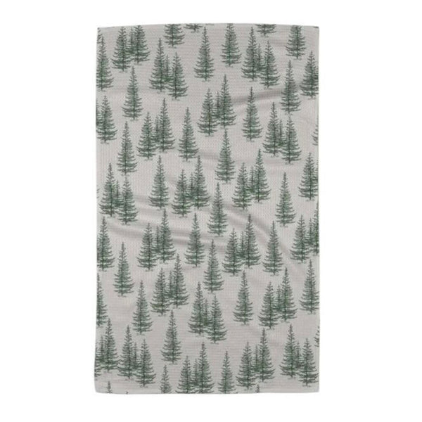 Geometry Christmas Forest Holiday Bar Towel