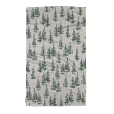 Geometry Christmas Forest Holiday Bar Towel