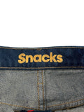 *NWT Mother Snacks Smoothie Carpenter Sneak High-Rise Button Fly Wide Leg Cuff Jeans, Size 27(4)