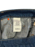 *NWT Mother Snacks Smoothie Carpenter Sneak High-Rise Button Fly Wide Leg Cuff Jeans, Size 27(4)