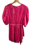 *NWT Rhode Pia Velvet Puff Elbow Sleeve Asymmetric Draped Mini Dress, Size 4