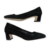 *NWT Jimmy Choo Winnie 45 Suede Square Toe Block Heel Ballerina Pumps w/Box, Size 37.5