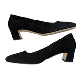 *NWT Jimmy Choo Winnie 45 Suede Square Toe Block Heel Ballerina Pumps w/Box, Size 37.5