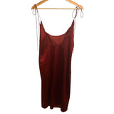 *NWT Anna October X J.Crew Stretch Satin Crepe Scoop Cami Thigh Slit Midi Slip Dress, Size 6