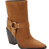 *Rag & Bone Rio Western Suede O-Ring Strap Low Shaft Block Heel Boots, Size 38.5