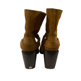 *Rag & Bone Rio Western Suede O-Ring Strap Low Shaft Block Heel Boots, Size 38.5