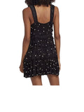 *LoveShackFancy Andra Pearl & Rhinestone Embellished Sleeveless Tiered Mini Dress, Size 9