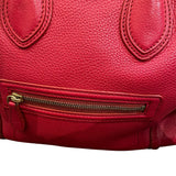 *Celine Nano Pebbled Leather Rolled Handle Zip Top Luggage Tote