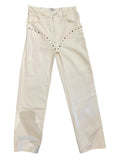*Reformation Cowboy Studded High Rise Straight Leg Jeans, Size 27 (4)