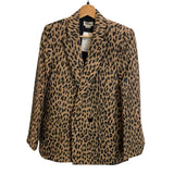 *Zadig & Voltaire Visko Jac Leopard Double Breasted Peak Lapel Split Cuff Blazer Jacket, Size FR 36=US 4